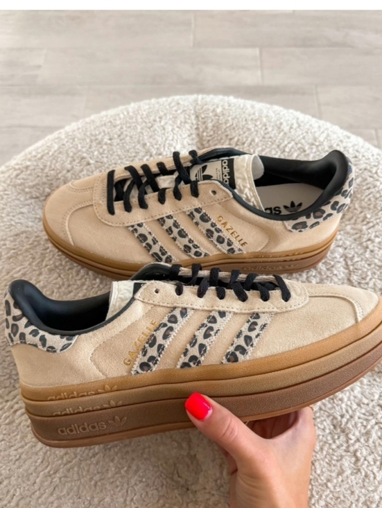 adidas Shoes - Adidas Gazelle Bold Platform Sneakers In Cream/white/black 8.5 NWT